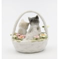 thumbnail image 3 of Ceramic Kittens in Basket Figurine Gift for Cat Lovers White 3.5", 3 of 4