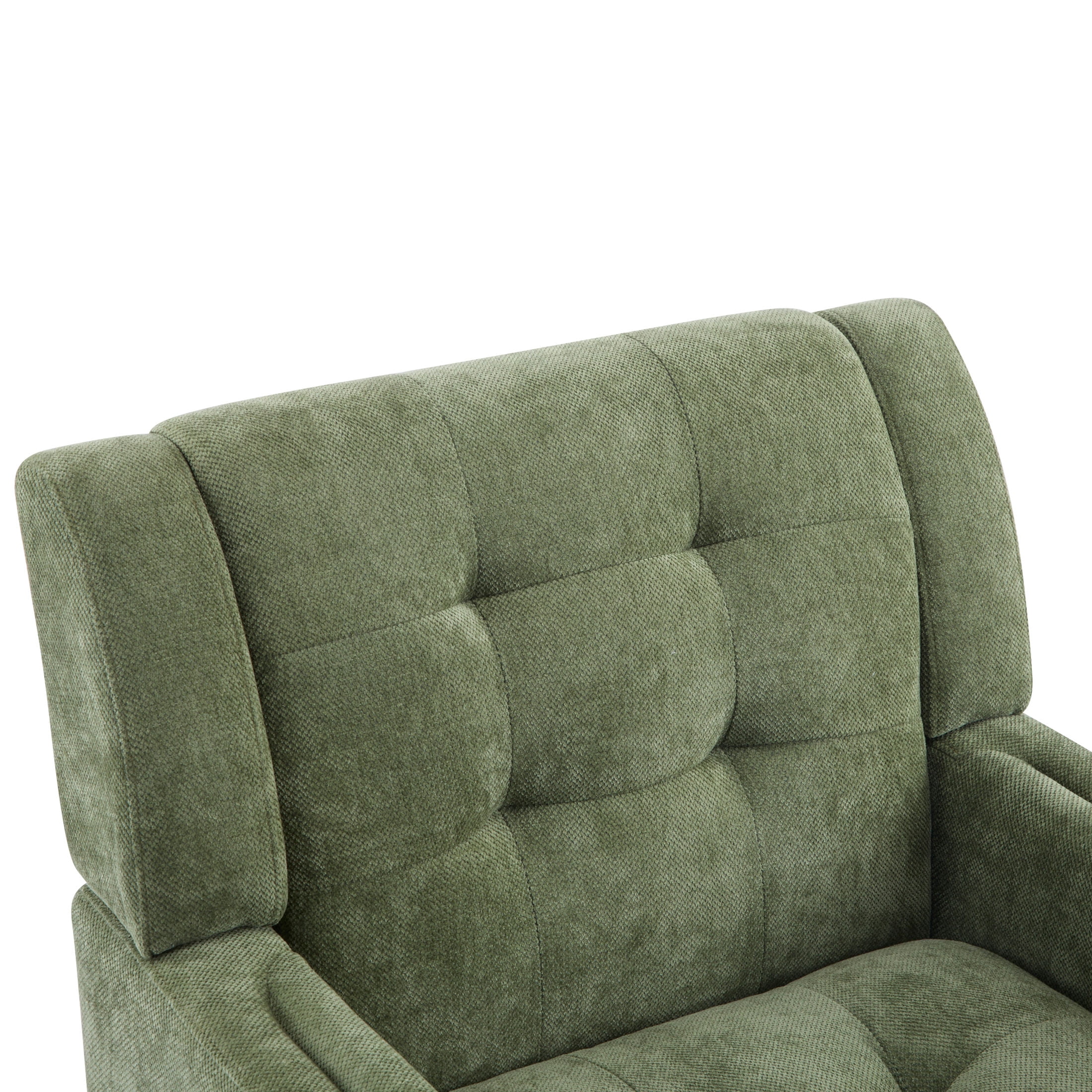 Christopher Knight Home Mid-Century Modern Armchair, Tufted Chenille Upholstery & Rubberwood Legs, Green, Set of 2