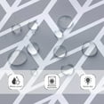 thumbnail image 5 of Grey Stall Small Half Size Dorm Shower Curtain 36x72 Inch Single Narrow Tiny RV Chevron Herringbone Striped Geometric Decor Fabric Bathroom Set Polyester Waterproof, 5 of 6