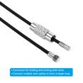 thumbnail image 5 of Uxcell 5.9" Length Wire Keychain Cable, 6 Pack 201 Stainless Steel 1.5mm Key Ring Loop for Outdoor Hiking Sport, Black, 5 of 6