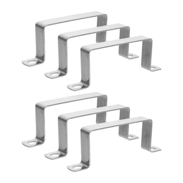 6 abrazaderas de tubo cuadradas, soporte de montaje de tubo, base de soporte de tubo