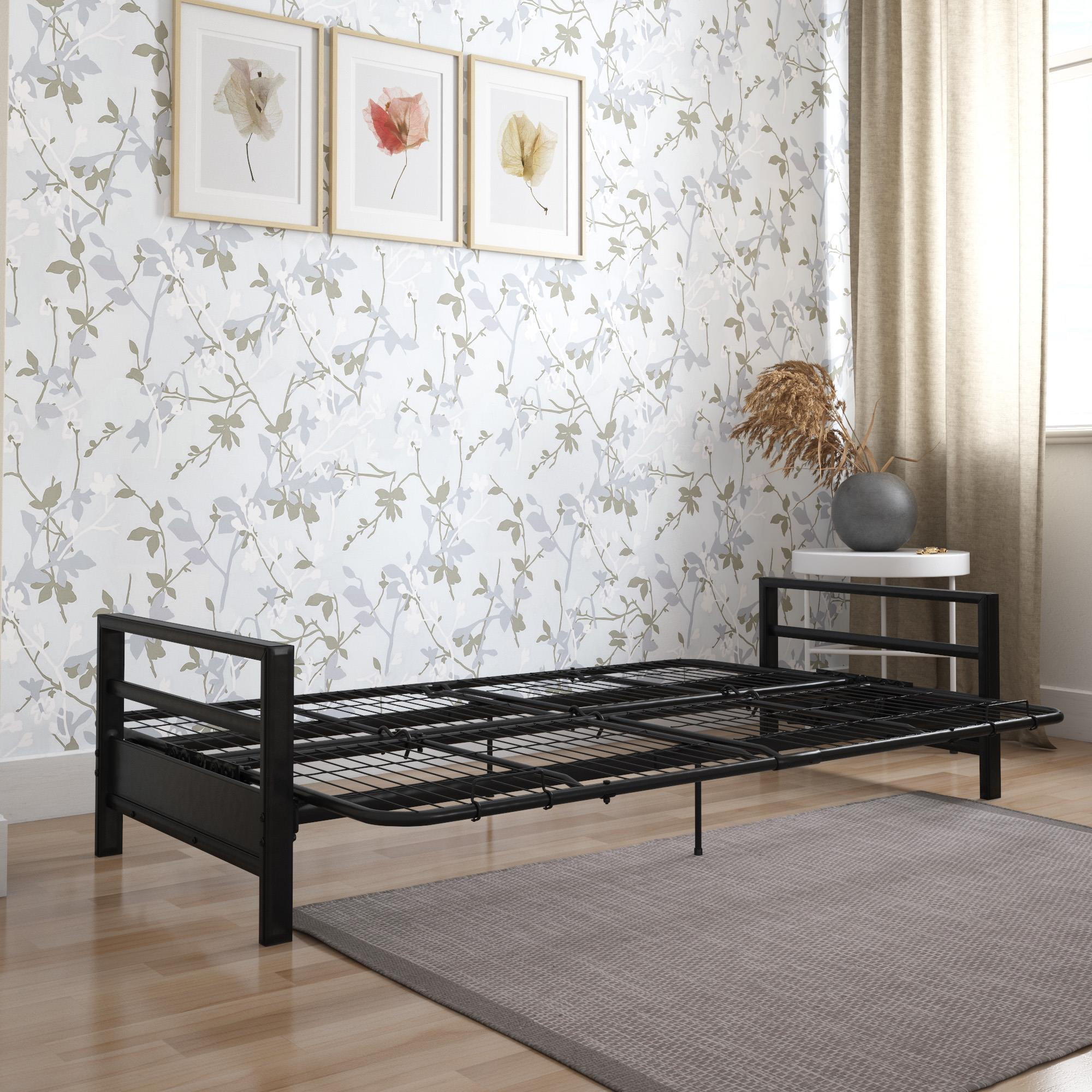 DHP Miles Metal Futon Frame, Black