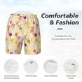 thumbnail image 5 of Lsque Mens Swim Trunks Rabbit And Balloon Pattern - Bathing Suit Compression Liner - Beach Swim Shorts Swimwear - (S-3XL) - Stretch Quick Dry -Large, 5 of 9