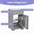 thumbnail image 3 of Bellemave 20" Bathroom Vanity Set with Sink and 2-tier Storage Rack Bathroom Cabinet with Door and Adjustable Shelf Free Standing Single Basin Vanity (20”, 2-tier Storage Rack, Gray), 3 of 11