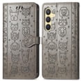 thumbnail image 1 of Funda Cartera FOXDOCK para Samsung Galaxy S25FE , Flip PU con Relieve de Gatos y Perros, Tarjetero y Soporte, 1 of 6