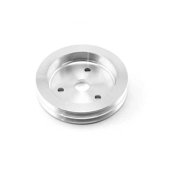 Speedmaster PCE239.1008 Compatible with Chevy SBC 350 Billet Aluminum Short Water Pump Swp 2 Groove Crank Pulley