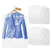 Clear Clothes Covers Plastic Garment Bags Dry Cleaner Bags Plastic Clear Dry Cleaning Bags for Hanging Clothes Storage