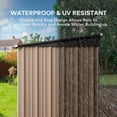 thumbnail image 3 of Lofka 6x4 FT Outdoor Storage Shed , Metal Garden Sheds & Outdoor Storage with Lockable Door for Backyard, Patio, Lawn, Brown, 3 of 8