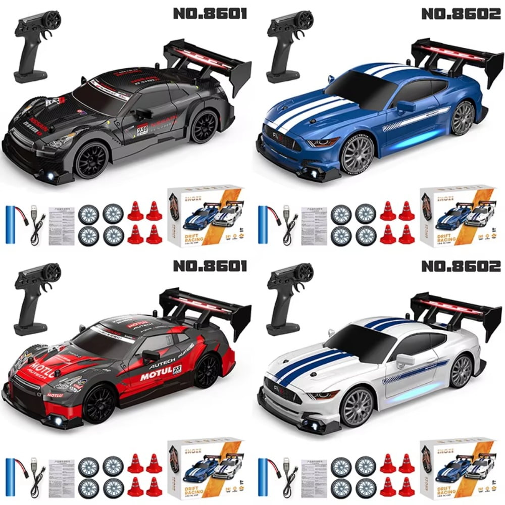 ATJIA RC Drift Car 1/24 4WD 2.4GHz 30KM/H High Speed AE86 Racing Sport Toy Car with LED Lights Racing and Drift Wheels