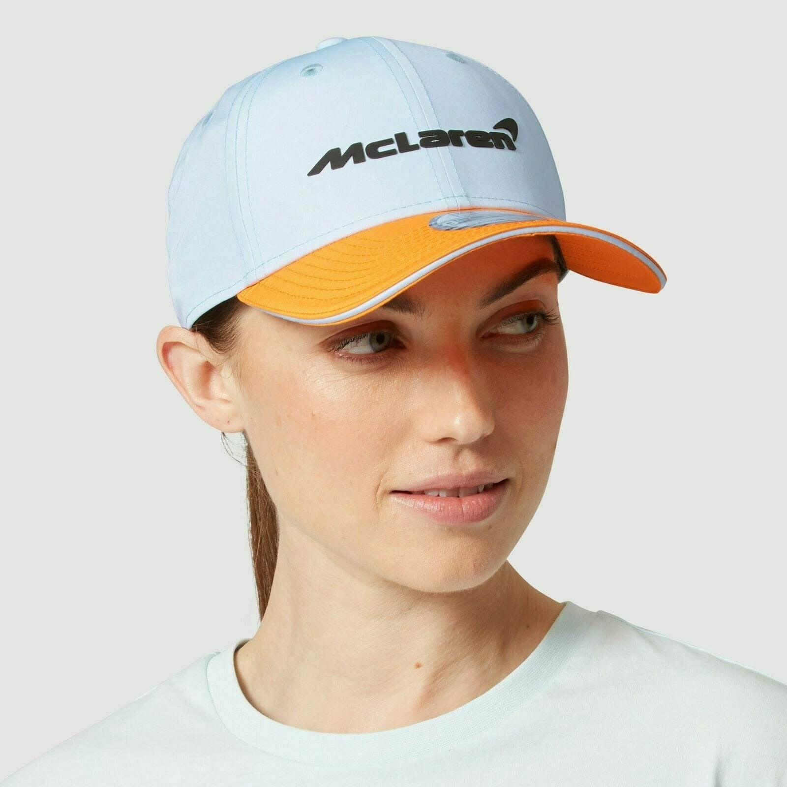 McLaren F1 Essentials New Era 9Forty Gulf Collaboration Baseball Hat - Light Blue