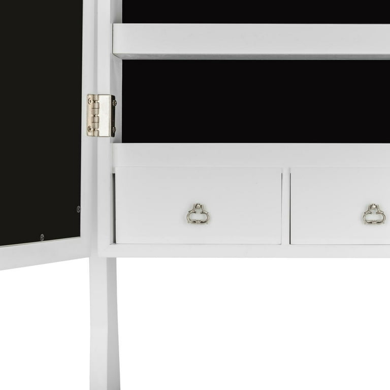 Nene Wall mounted Jewelry Armoire with Mirror Adult Assembly Required Yes Color White