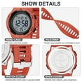 thumbnail image 6 of Upgrade Mens Waterproof Digital Sport Watches Wide Screen Easy Read Display Military Style with Rubber Strap, 6 of 8