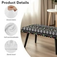 thumbnail image 7 of POLERO Xmas Reindeer Dining Bench Cover Color Lights Washable Fabric Piano Bench Seat Cover Removable Rectangle Seat Cushion Protector for Home, Bedroom, Hotel (xx), 7 of 7