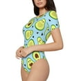 thumbnail image 2 of Balery Avocado and Hearts Women's Short Sleevee Crew Neck Bodysuit Tops Short Sleeve Tops Basic-XX-Large, 2 of 9