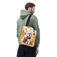 thumbnail image 3 of Welcome Fall Maltese Enjoys School Time Autumn Fall Leaves All Over Print 3D Canvas Tote Bag Maltese Dog Lover Gifts Idea Reusable Handbag - 02013, 3 of 5