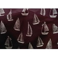 thumbnail image 4 of oneOone Cotton Silk Maroon Fabric Yacht Nautical Craft Projects Decor Fabric Printed By The Yard 42 Inch Wide, 4 of 4