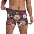 thumbnail image 2 of Salouo Forest Wild Mushroom Print Men's Boxer Briefs,Breathable Underwear Elastic Waistband Briefs for Men -X-Large, 2 of 8