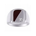 thumbnail image 1 of RYLOS Men's Rings Sterling Silver Designer Onyx Ring With Diamonds and  Black Onyx Rings For Men Size 8, 1 of 5