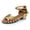 Gold, variant on Girls Flat Sole Braided Strap Latin Tango Dance Shoes For Practice Performance And Casual Summer Wear Lightweight Flexible Comfortable Design,Sizes 2 Big Kid 11-12 Years(Gold)