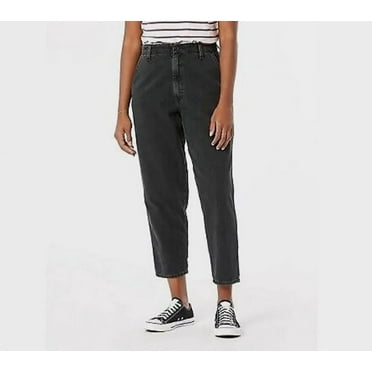 Denizen® Levi's® Women's Black High Rise Cotton Loose Taper Jeans Pants 27" Waist