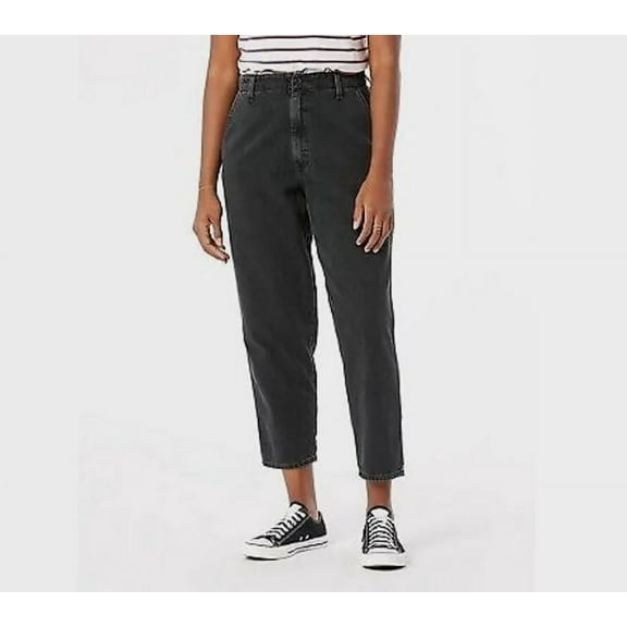 Denizen® Levi's® Women's Black High Rise Cotton Loose Taper Jeans Pants 29" Waist