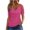Women casual Hot Pink tops, variant on HAPIMO Women's Trendy Loose Pullover Casual Relaxed Workout Blouses Solid Color V Neck Shirts for Teen Girls Summer Tees Cold Shoulder Sleeve Black L