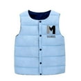 thumbnail image 3 of Hotiary Toddler Boys Girls Lightweight Down Vest Kids Winter Warm Button Sleeveless Vest Outwear Children Reversible Puffer Jacket Coat for 4-10 Years Baby Blue, 3 of 7