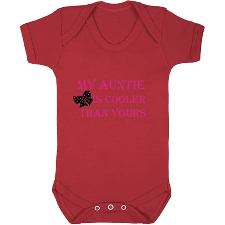

My Auntie Is Cooler Than Yours Baby Bodysuit One Piece Red Newborn