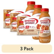 (3 pack) Premier Protein Shake, Caramel, 30g Protein, 11.5 Fl Oz, 12 Ct
