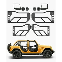 VEVOR Jeep Tube Doors, 4-Door, Adventure Style Jeep Tubular Door with DOT Certified Rear View Mirrors, Jeep Doors with Rear Mirrors for 2018-2024 Jeep Wrangler JL & 2020-2024 Jeep Gladiator JT