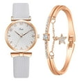 thumbnail image 2 of Pulseras para mujer, regalos para mujer, relojes para mujer, conjunto de pulseras con flores, reloj de pulsera para mujer, reloj casual de cuero de cuarzo para mujer, 2 of 2