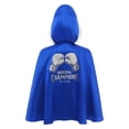 thumbnail image 4 of Runhomal Kids Boys Boxing Champion Robe Boxer Fancy Dress Boxer Uniform Hooded Capes Cloak Blue Silver 10, 4 of 6