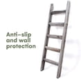 thumbnail image 5 of Hallops Blanket Ladder 5 ft | Rustic Wood Shelf | Farmhouse Decor | Thick, Gray White, 5 of 6