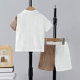 thumbnail image 4 of LIIPEE Boys Outfits Casual Toddler Baby Ribbed Button Down Lapel Tops And Shorts Two Piece Set Kids Summer School Comfortable Breathable Soft Cute Daily Clothes,White,9-12 Months, 4 of 8