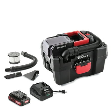 Hyper Tough 20V Max Brushless 1.5 Gallon Wet Dry Vacuum with Lithium-Ion Battery and Charger