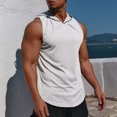 thumbnail image 4 of Men Hooded Vest Sport Basketball Gym Workout Quick Dry Loose, 4 of 8