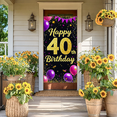 thumbnail image 4 of Glittery Happy 40 Birthday Banner Party Supplies Background Decorations for Birthday Party Photo Backdrop Celebration Decor Photo Booth Props, 4 of 7