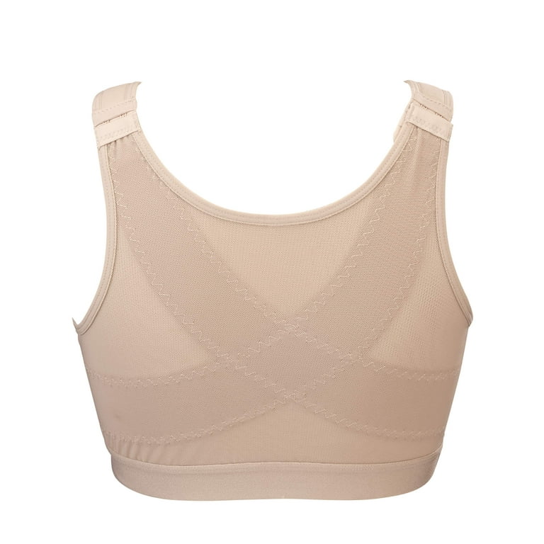 Supreme Comfort Posture Support Bra, Adjustable Padded Straps, Front  Closure, Breathable Mesh - Small, White