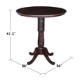 thumbnail image 2 of Pemberly Row 36" Round Pub Table in Rich Mocha, 2 of 2