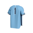 thumbnail image 3 of Youth GameDay Greats  Carolina Blue #1 North Carolina Tar Heels Lightweight Baseball Fashion Jersey, 3 of 4