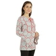 thumbnail image 2 of Moomaya Printed Summer Top For Women Long Bell Sleeve Casual Ethnic Tunic, 2 of 7