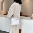 thumbnail image 3 of Bolso de mensajero de color sólido de PU para mujer, bandolera informal con solapa para mujer (blanco) Tmvgtek Para estrenar, 3 of 8