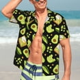 thumbnail image 7 of Susaid Avocado Toast Print Short Sleeve Shirts Button Down Casual Shirts Summer Beach Aloha Button Down Short Sleeve for Men ,X-Large, 7 of 7
