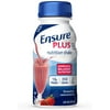Ensure Plus Nutrition Shake with 13 grams of high-quality protein, Meal Replacement Shakes, Strawberry, 8 fl oz, 24 count