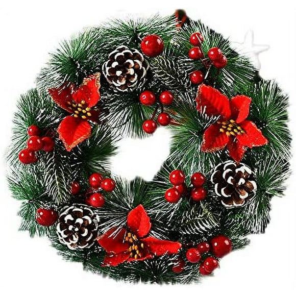Nouvelle Couronne de Noël Décoration de la Porte d'automne Couronne de Porte à la Main Floral Santa décor Joyeux décorations de Noël pour la Maison,3