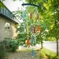 thumbnail image 2 of In the Breeze 7026 — Rainbow Textured Tiered Glass Mobile Wind Chime — Colorful and Melodic Suncatcher, 2 of 4