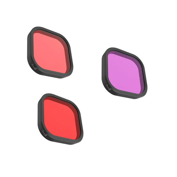 For GoPro Hero 9 Underwater Shooting Filters Magenta Restores Blue, Purple for Greenish Water, TELESIN Compatible