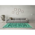 thumbnail image 3 of Ahgly Company Indoor Rectangle Persian Turquoise Blue Traditional Area Rugs, 8' x 12', 3 of 4