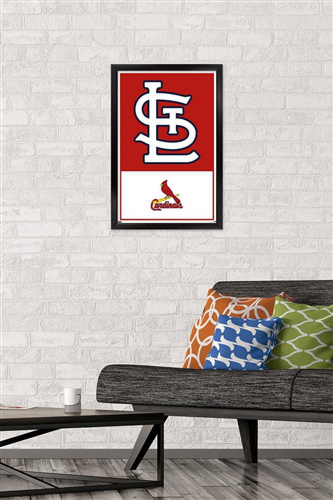 MLB St. Louis Cardinals - Logo 22 Wall Poster, 14.725" x 22.375" Framed