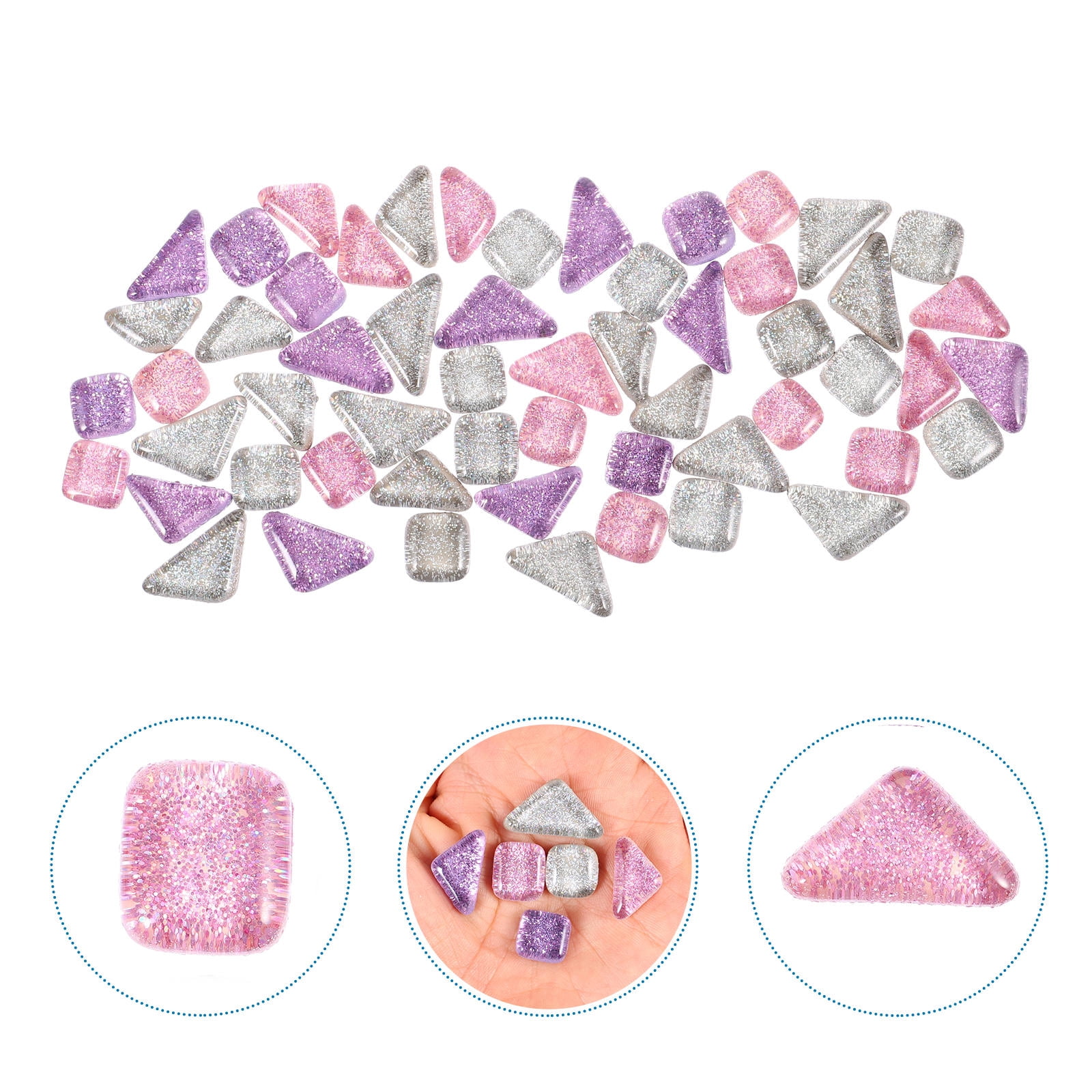 OUNONA Home Decoration Crystal Particles Irregular Tiles Child